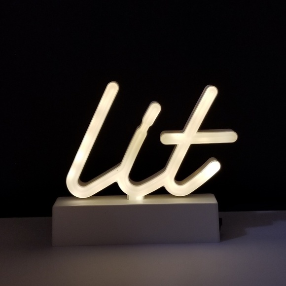 none Other - Lit Neon Sign for Desk New